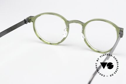 Lindberg 1014 46 Acetanium Pantobrille In Grau Grün, ungetragenes Designerstück mit original Lindberg Etui, Passend für Herren und Damen