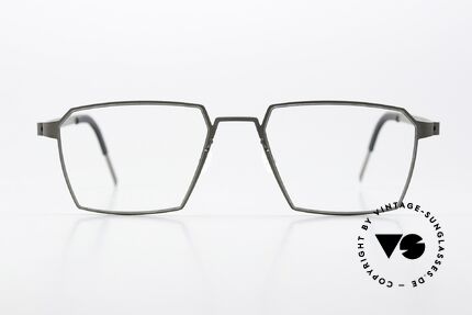 Lindberg 9628 Strip Titanium Markante Designerfassung, unisex Modell 9628, Gr. 51/18, Farbe: grau / anthrazit, Passend für Herren und Damen