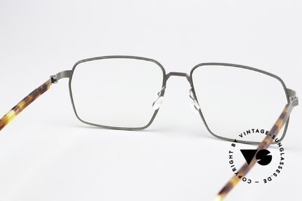 Lindberg 9635 Strip Titanium Version Mit Azetatbügeln, Titan-Fassung kann natürlich beliebig verglast werden, Passend für Herren und Damen