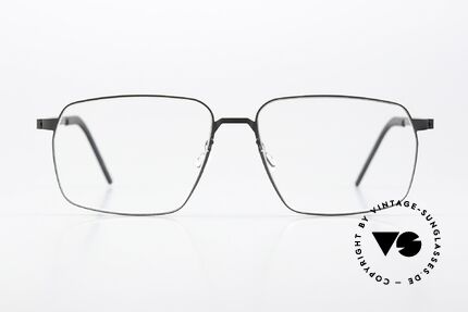Lindberg 9635 Strip Titanium Titaniumbrille Von 2018, unisex Modell 9635, Größe 56/15, col U9: mattschwarz, Passend für Herren und Damen