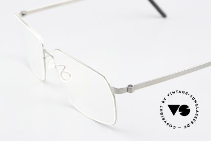 Lindberg 9635 Strip Titanium Titan Rahmen Silber Poliert, stilvolle Damenbrille oder Herrenbrille gleichermaßen, Passend für Herren und Damen