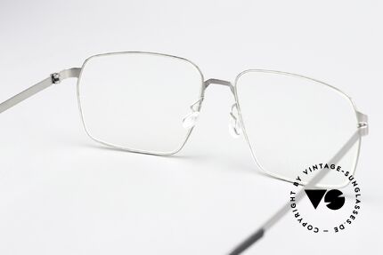 Lindberg 9635 Strip Titanium Titan Rahmen Silber Poliert, Titan-Fassung kann natürlich beliebig verglast werden, Passend für Herren und Damen