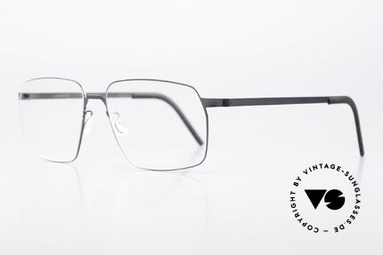 Lindberg 9635 Strip Titanium Titanbrille Blaugrau Matt, federleicht und dennoch sehr stabil und sehr langlebig, Passend für Herren und Damen