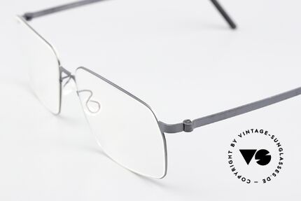 Lindberg 9635 Strip Titanium Titanbrille Blaugrau Matt, stilvolle Damenbrille oder Herrenbrille gleichermaßen, Passend für Herren und Damen