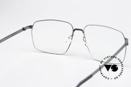 Lindberg 9635 Strip Titanium Titanbrille Blaugrau Matt, Titan-Fassung kann natürlich beliebig verglast werden, Passend für Herren und Damen