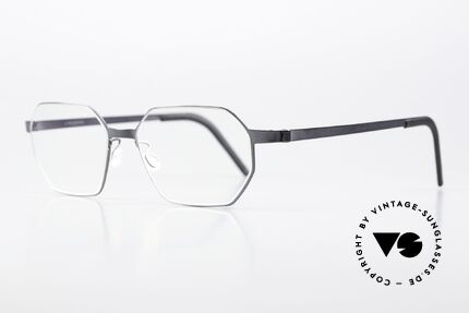 Lindberg 9634 Strip Titanium Blaugrau Polierter Rahmen, federleicht und dennoch sehr stabil und sehr langlebig, Passend für Herren und Damen