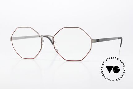 Lindberg 9609 Strip Titanium Damenbrille In Silber Rot Details