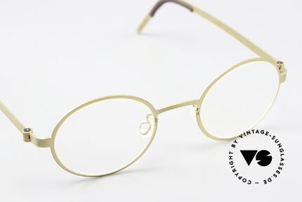 Lindberg 9587 Strip Titanium Runde Damen & Herrenbrille, ungetragenes Designerstück mit orig. Etui von Lindberg, Passend für Herren und Damen