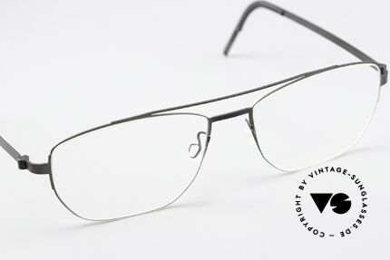 Lindberg 9618 Strip Titanium Designerbrille Schwarz Unisex, ungetragenes Designerstück mit orig. Etui von Lindberg, Passend für Herren und Damen