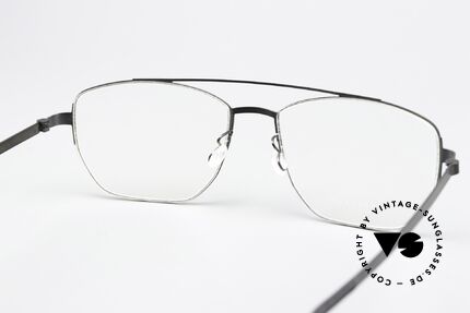 Lindberg 9618 Strip Titanium Designerbrille Schwarz Unisex, die orig. DEMOgläser können beliebig getauscht werden, Passend für Herren und Damen