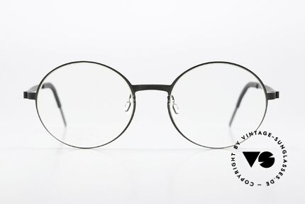 Lindberg 9580 Strip Titanium Designerbrille Mattschwarz, Modell 9580, in Größe 50/18, Bügel 135 und Color U9, Passend für Herren und Damen
