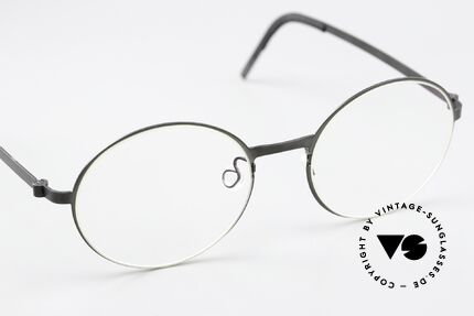 Lindberg 9580 Strip Titanium Designerbrille Mattschwarz, ungetragenes Designerstück mit orig. Etui von Lindberg, Passend für Herren und Damen
