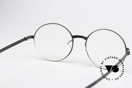 Lindberg 9580 Strip Titanium Designerbrille Mattschwarz, die orig. DEMOgläser können beliebig getauscht werden, Passend für Herren und Damen
