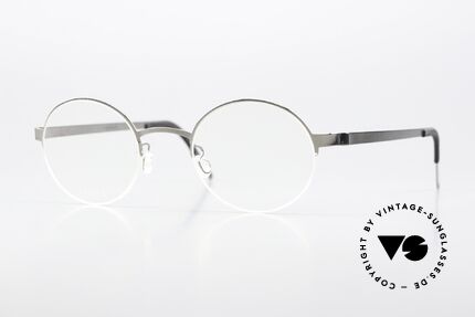 Lindberg 7413 Strip Titanium Runde Nylorbrille Silber Details