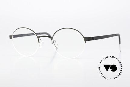 Lindberg 7413 Strip Titanium Runde Nylorbrille Schwarz Details