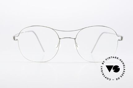 Lindberg Rasmus 49 Air Titan Rim Klassische Brille In Silber, Mod. Rasmus, Gr. 49-19, 145, col. P10 = silber poliert, Passend für Herren und Damen
