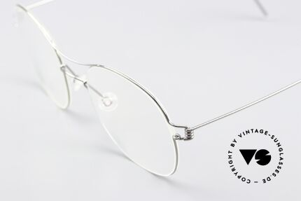 Lindberg Rasmus 49 Air Titan Rim Klassische Brille In Silber, hochwertig, stilvoll & innovativ = Prädikat "VINTAGE", Passend für Herren und Damen