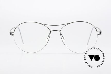 Lindberg April Air Titan Rim Titanium Brille Mattschwarz, Modell April in Größe 54-15, 135, col U9: mattschwarz, Passend für Damen
