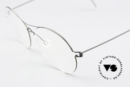 Lindberg April Air Titan Rim Titanium Brille Mattschwarz, extrem stabile Fassung, flexibel & elastisch, und nur 3g, Passend für Damen