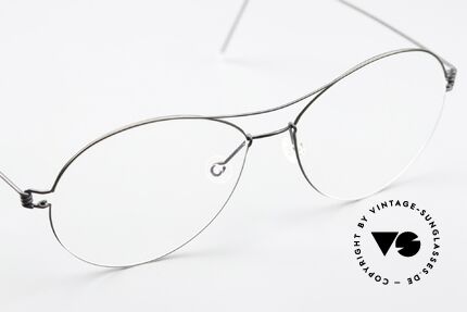 Lindberg April Air Titan Rim Titanium Brille Mattschwarz, ungetragenes Designerstück + orig. Lindberg Magnet-Etui, Passend für Damen