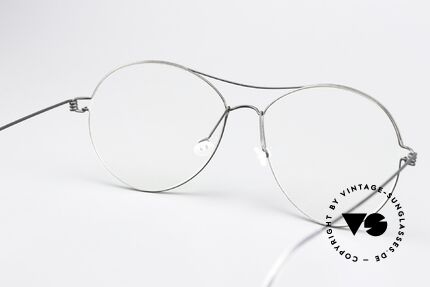 Lindberg April Air Titan Rim Titanium Brille Mattschwarz, eleganter Rahmen ohne Schrauben, Nieten oder Lötungen, Passend für Damen
