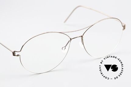 Lindberg April Air Titan Rim Titan Brille Braun Glänzend, ungetragenes Designerstück + orig. Lindberg Magnet-Etui, Passend für Damen