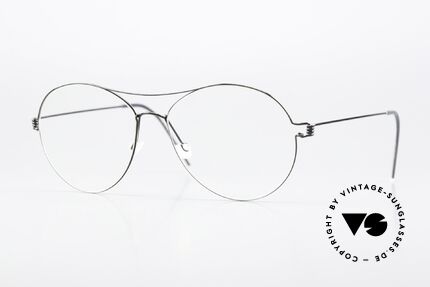 Lindberg April Air Titan Rim Titan Brille Schwarz Poliert Details
