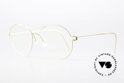 Lindberg April Air Titan Rim Titan Brille Gold Glänzend, vielfach ausgezeichnet hinsichtlich Qualität und Design, Passend für Damen