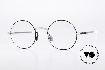 Mykita Sigur Runde Brille Schwarz Silber Details