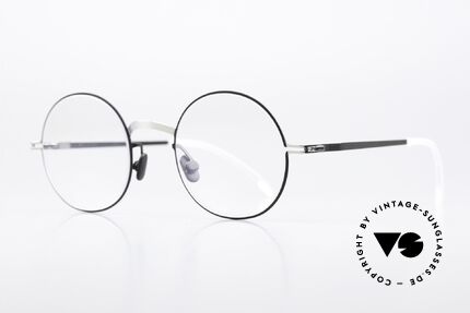 Mykita Sigur Runde Brille Schwarz Silber, Farbe "Silver/Black" für Damen und Herren gemacht, Passend für Herren und Damen