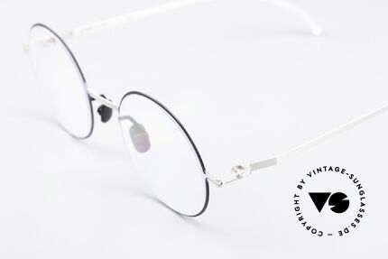 Mykita Sigur Runde Brille Schwarz Silber, wohlbekannte Spitzenqualität; handmade in Germany, Passend für Herren und Damen