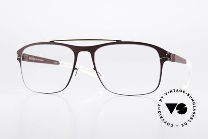 Mykita Corrado Eckige Brille Burgundy Gold Details