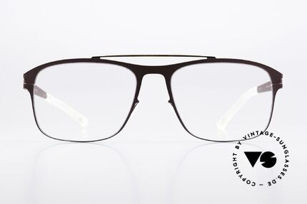 Mykita Corrado Eckige Brille Burgundy Gold, Brille der Decades-Kollektion (2016 - 2018 gefertigt), Passend für Herren und Damen