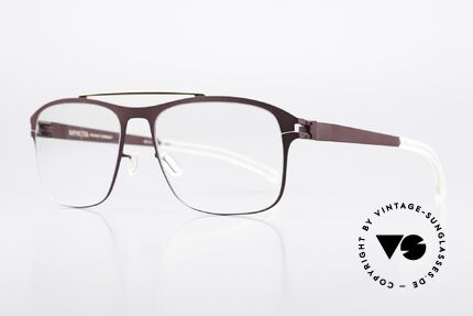 Mykita Corrado Eckige Brille Burgundy Gold, Farbe "Gold/Burgundy" für Damen & Herren gemacht, Passend für Herren und Damen