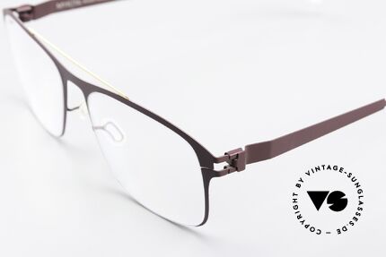 Mykita Corrado Eckige Brille Burgundy Gold, wohlbekannte Spitzenqualität; handmade in Germany, Passend für Herren und Damen