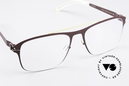 Mykita Corrado Eckige Brille Burgundy Gold, ungetragenes Modell mit original Mykita Verpackung, Passend für Herren und Damen