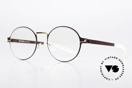 Mykita Ninni Runde Brille Burgundy Gold, Farbe "Gold/Burgundy" für Damen & Herren gemacht, Passend für Herren und Damen