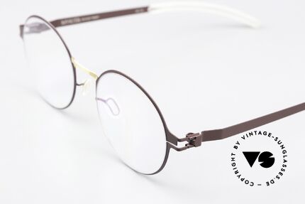Mykita Ninni Runde Brille Burgundy Gold, wohlbekannte Spitzenqualität; handmade in Germany, Passend für Herren und Damen