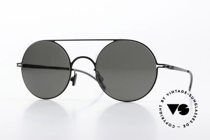 Mykita Touho Runde Sonnenbrille Schwarz Details