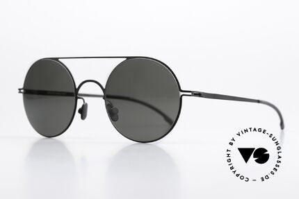 Mykita Touho Runde Sonnenbrille Schwarz, Farbe 002 = black: ist für Damen und Herren gemacht, Passend für Herren und Damen