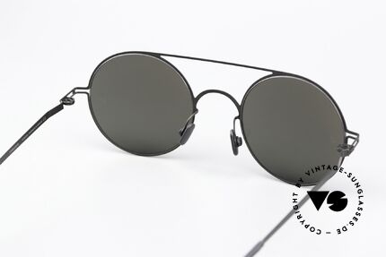 Mykita Touho Runde Sonnenbrille Schwarz, Sonnengläser (100% UV) können auch ersetzt werden, Passend für Herren und Damen