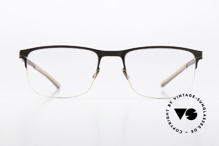 Mykita Vincent Herrenbrille Gold Dunkelbraun, eckige Brille der NO1-Kollektion; 2017-2018 gefertigt, Passend für Herren