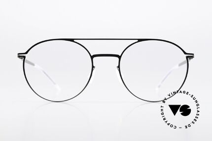 Mykita Kjell Runde Brille Shiny Graphite, runde Brille der LITE-Kollektion (Damen und Herren), Passend für Herren und Damen