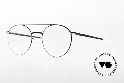 Mykita Kjell Runde Brille Shiny Graphite, color 232 = Shiny Graphite (edel glänzender Rahmen), Passend für Herren und Damen