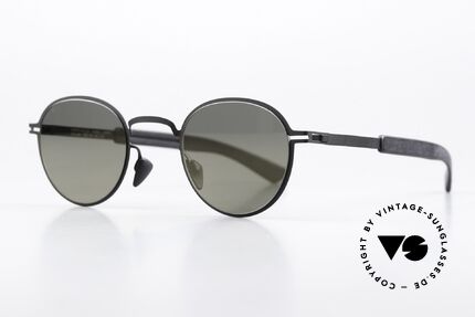 Mykita Mylon Quince Verspiegelte Pantobrille, Farbe 243: Black / Pitch Black Gunmetal Flash, Passend für Herren und Damen