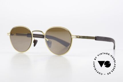 Mykita Mylon Quince Leicht Verspiegelte Pantobrille, 244: Gold / Ebony Brown Siennabrown Flash, Passend für Herren und Damen