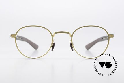 Mykita Mylon Quince Damen Herren Pantobrille, Gr. 45-26, color code 244 Gold / Ebony Brown, Passend für Herren und Damen