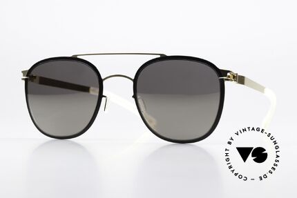 Mykita Keaton Sonnenbrille Gold Schwarz Details