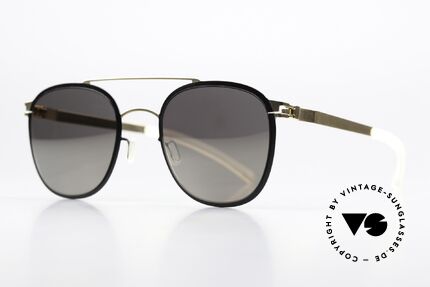 Mykita Keaton Sonnenbrille Gold Schwarz, Color Code 167 = Gold / Jet Black Brilliantgrey Solid, Passend für Herren und Damen