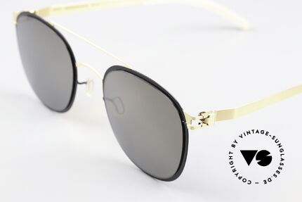 Mykita Keaton Sonnenbrille Gold Schwarz, wohlbekannte Spitzenqualität; handmade in Germany, Passend für Herren und Damen